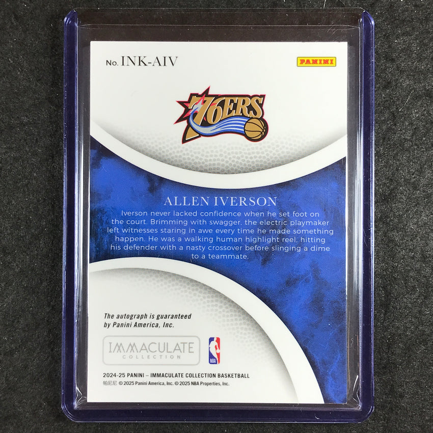 2024-25 Immaculate ALLEN IVERSON Immaculate Ink Auto Red 36/49