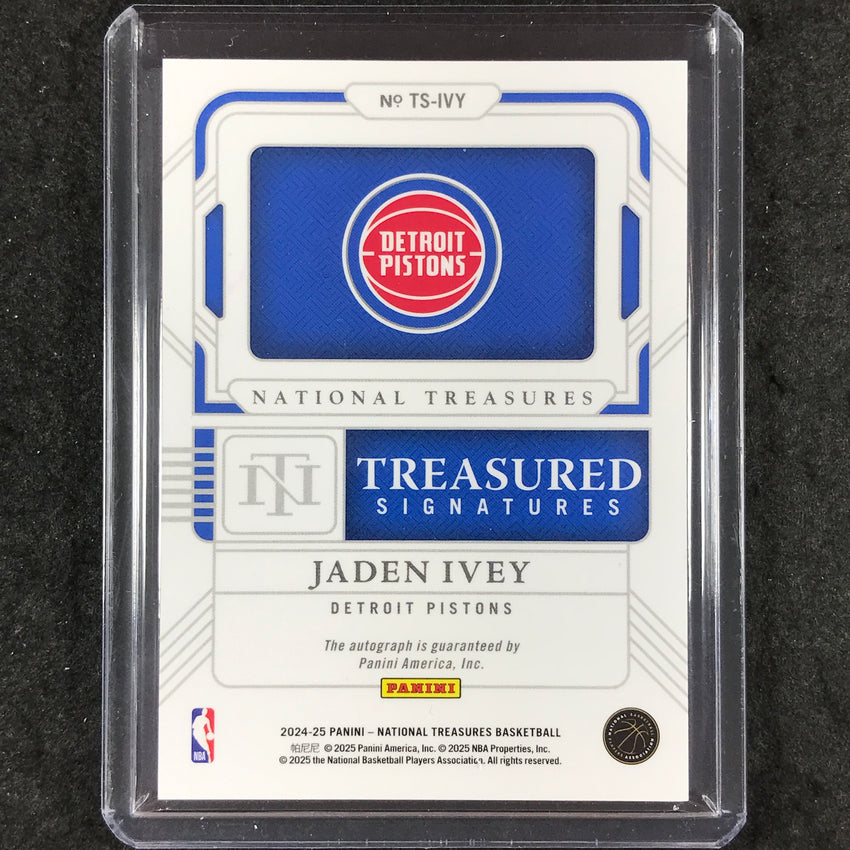 2024-25 National Treasures JADEN IVEY Treasured Signatures Platinum 1/1