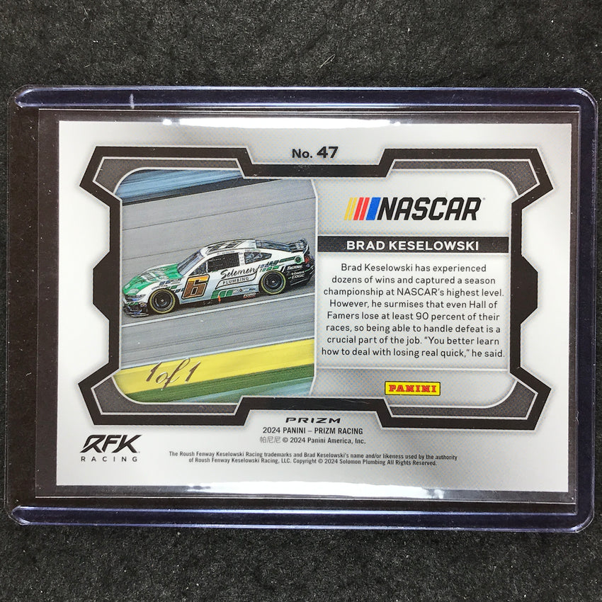 2024 Prizm NASCAR Racing BRAD KESELOWSKI Gold Vinyl 1/1 #47