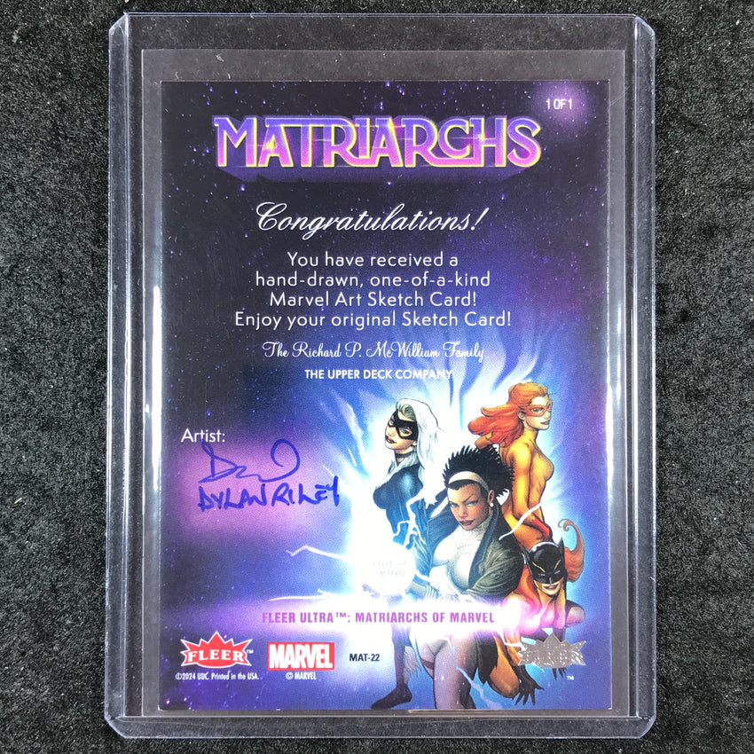 2024 Matriarchs of Marvel KITTY PRYDE Artist Sketch 1/1 DYLAN RILEY