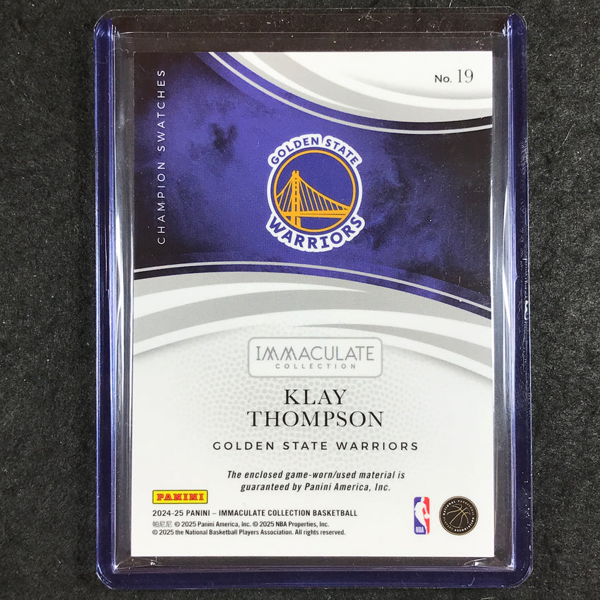 2024-25 Immaculate KLAY THOMPSON Championship Swatches Patch Gold 6/10