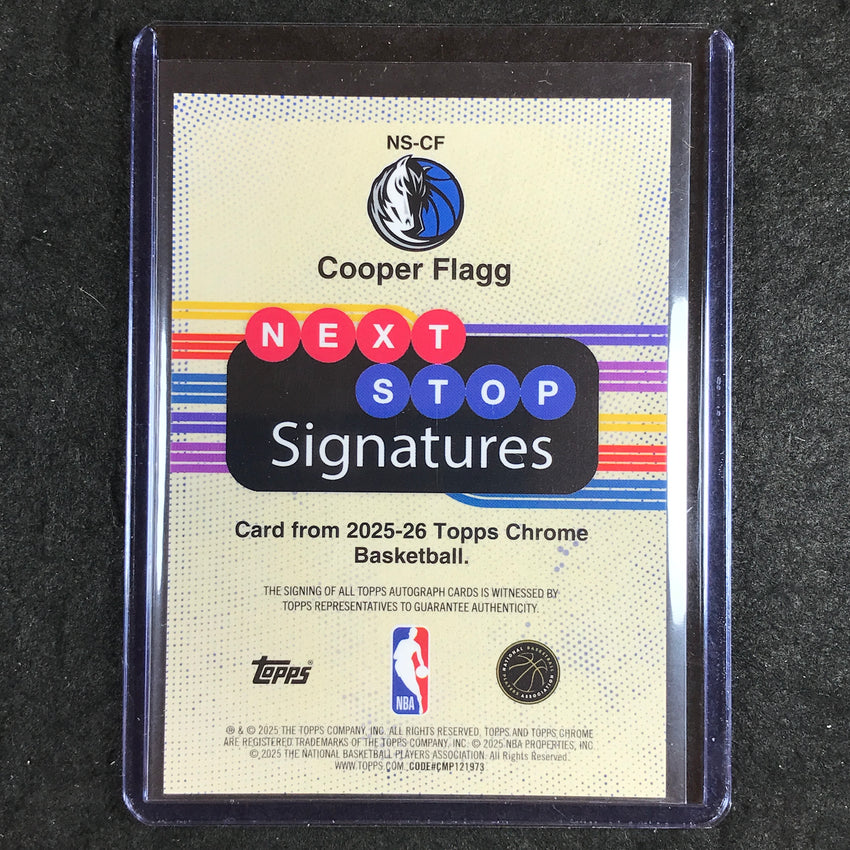 2025-26 Topps Chrome COOPER FLAGG Next Stop Signatures Rookie Auto Geometric #CF