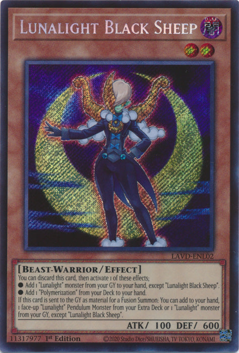 [SECRET RARE] Lunalight Black Sheep (Secret Rare) - (LAVD-ENL02) - Secret Rare 1st Edition