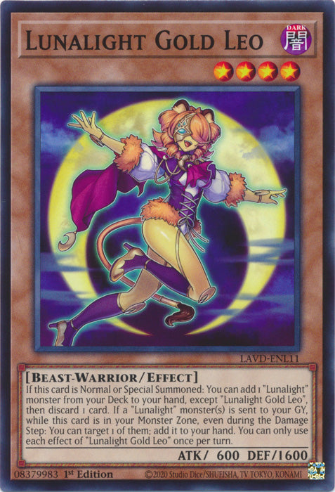 PLAYSET (3) 3x Lunalight Gold Leo - (LAVD-ENL11) - Common 1st Edition