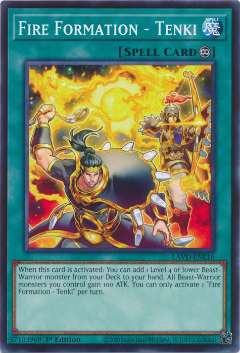 PLAYSET (3) 3x Fire Formation - Tenki - (LAVD-ENL16) - Common 1st Edition