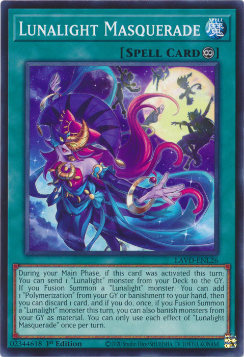 PLAYSET (3) 3x Lunalight Masquerade - (LAVD-ENL26) - Common 1st Edition