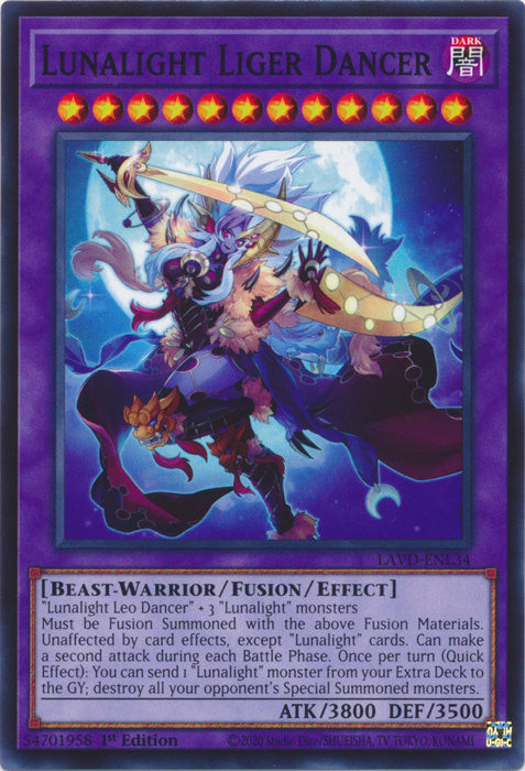 PLAYSET (3) 3x Lunalight Liger Dancer - (LAVD-ENL34) - Common 1st Edition