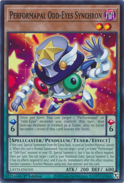 Performapal Odd-Eyes Synchron - (LAVD-ENO10) - Common 1st Edition