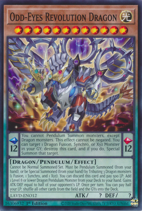 Odd-Eyes Revolution Dragon - (LAVD-ENO12) - Common 1st Edition