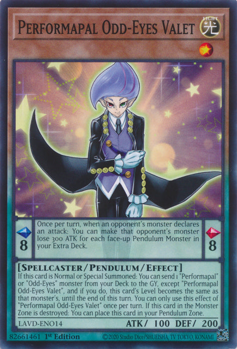 Performapal Odd-Eyes Valet - (LAVD-ENO14) - Common 1st Edition