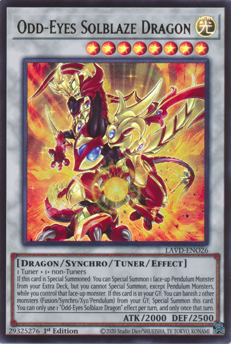 Odd-Eyes Solblaze Dragon - (LAVD-ENO26) - Ultra Rare 1st Edition