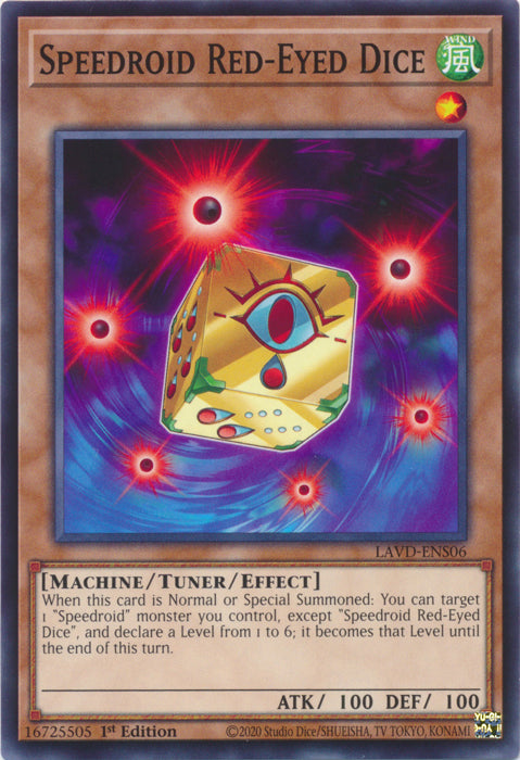 PLAYSET (3) 3x Speedroid Red-Eyed Dice - (LAVD-ENS06) - Common 1st Edition