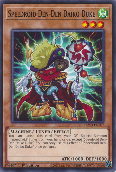 PLAYSET (3) 3x Speedroid Den-Den Daiko Duke - (LAVD-ENS07) - Common 1st Edition