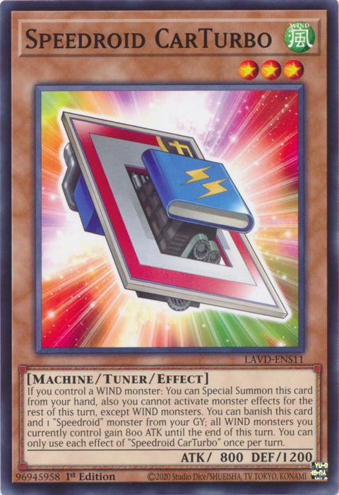 PLAYSET (3) 3x Speedroid CarTurbo - (LAVD-ENS11) - Common 1st Edition