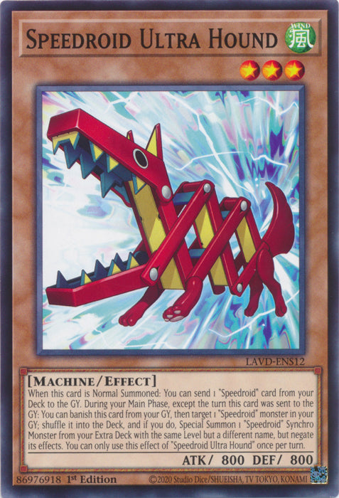 PLAYSET (3) 3x Speedroid Ultra Hound - (LAVD-ENS12) - Common 1st Edition