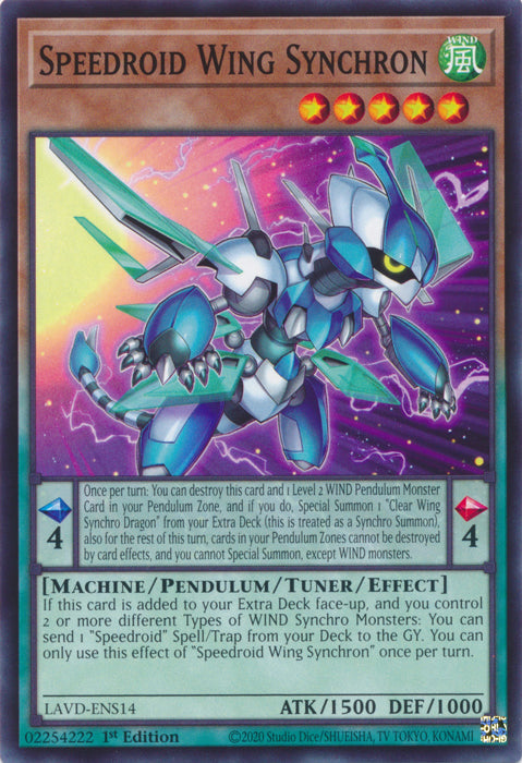 PLAYSET (3) 3x Speedroid Wing Synchron - (LAVD-ENS14) - Common 1st Edition