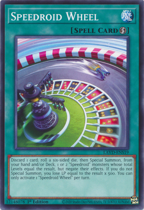 PLAYSET (3) 3x Speedroid Wheel - (LAVD-ENS19) - Common 1st Edition