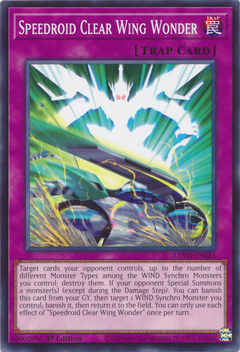 PLAYSET (3) 3x Speedroid Clear Wing Wonder - (LAVD-ENS23) - Common 1st Edition