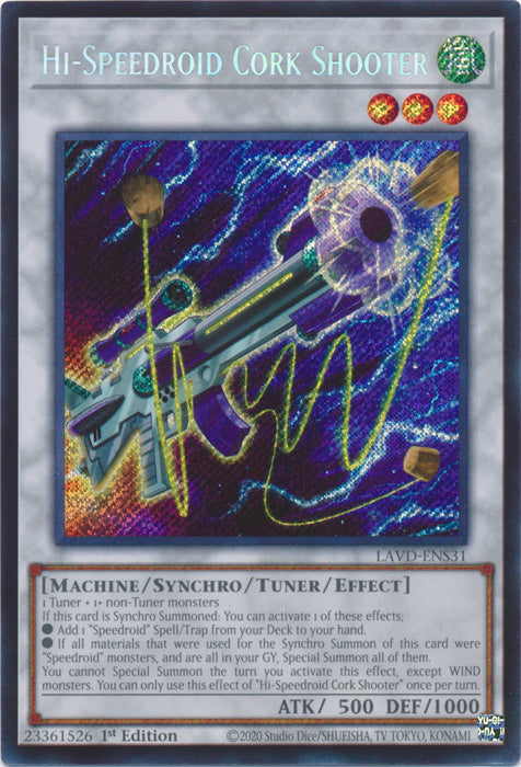 [SECRET RARE] Hi-Speedroid Cork Shooter (Secret Rare) - (LAVD-ENS31) - Secret Rare 1st Edition