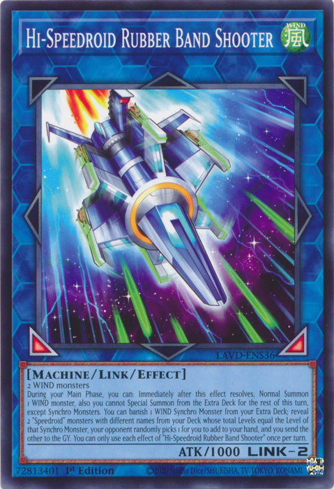 PLAYSET (3) 3x Hi-Speedroid Rubber Band Shooter - (LAVD-ENS36) - Common 1st Edition