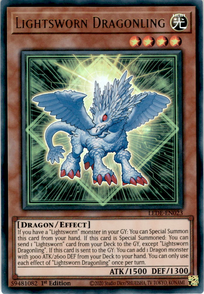 Lightsworn Dragonling - LEDE-EN023 - Ultra Rare 1st Edition