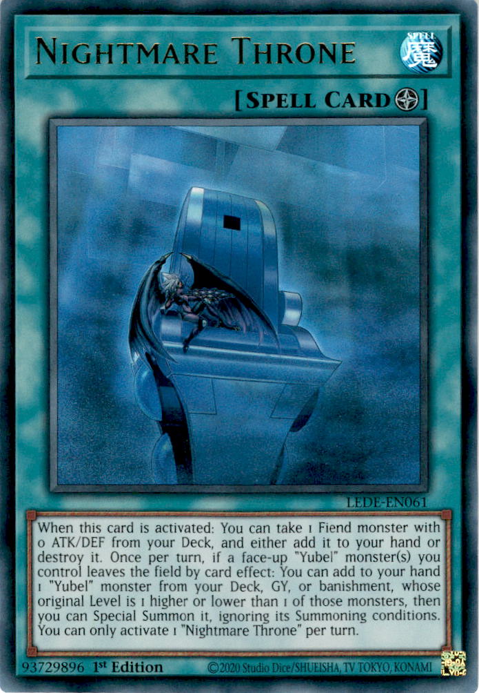 Nightmare Throne - LEDE-EN061 - Ultra Rare 1st Edition
