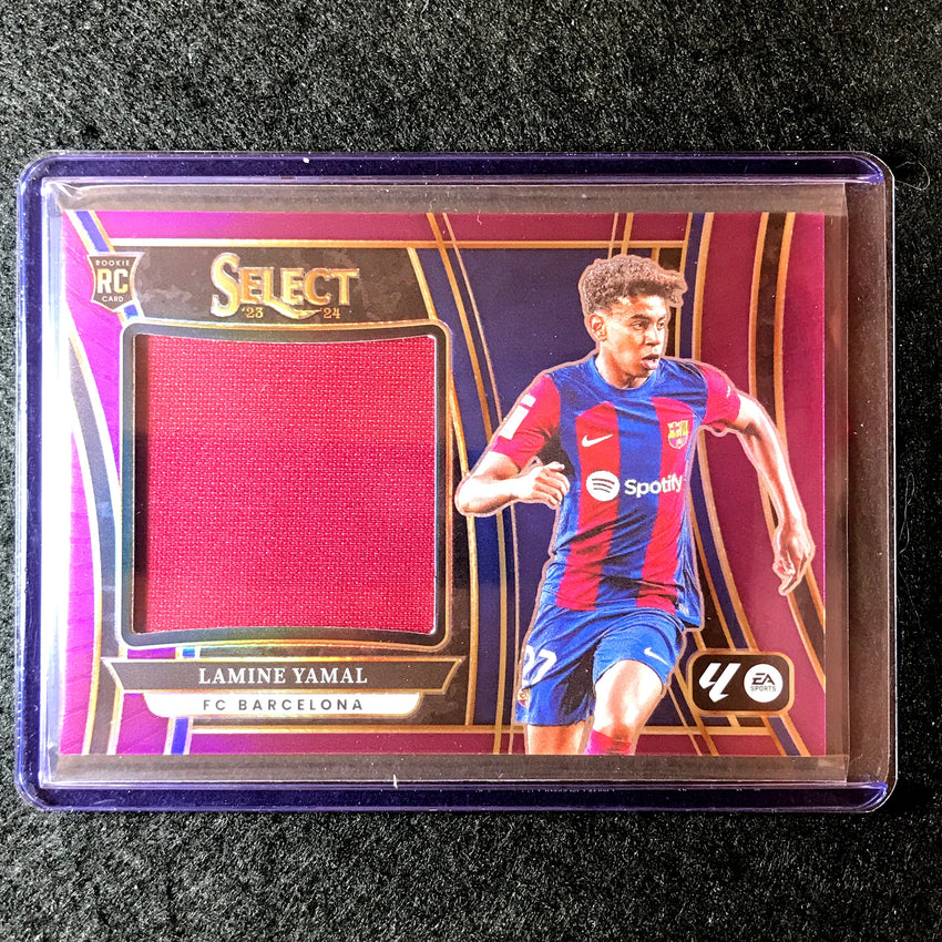 2023-24 Select La Liga LAMINE YAMAL Jumbo Swatches Jersey Relic Purple 34/49