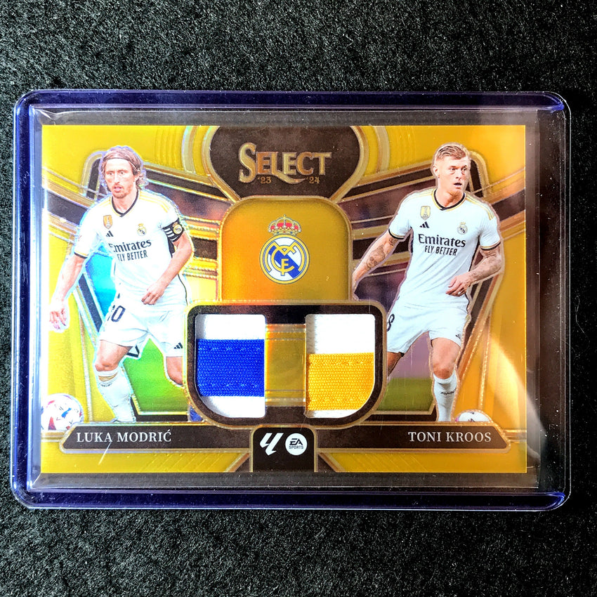 2023-24 Select La Liga LUKA MODRIC TONI KROOS Dual Swatches Patch Relic Gold 3/3