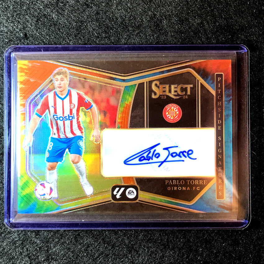 2023-24 Select La Liga PABLO TORRE Pitchside Signatures Auto Tie-Dye 4/25