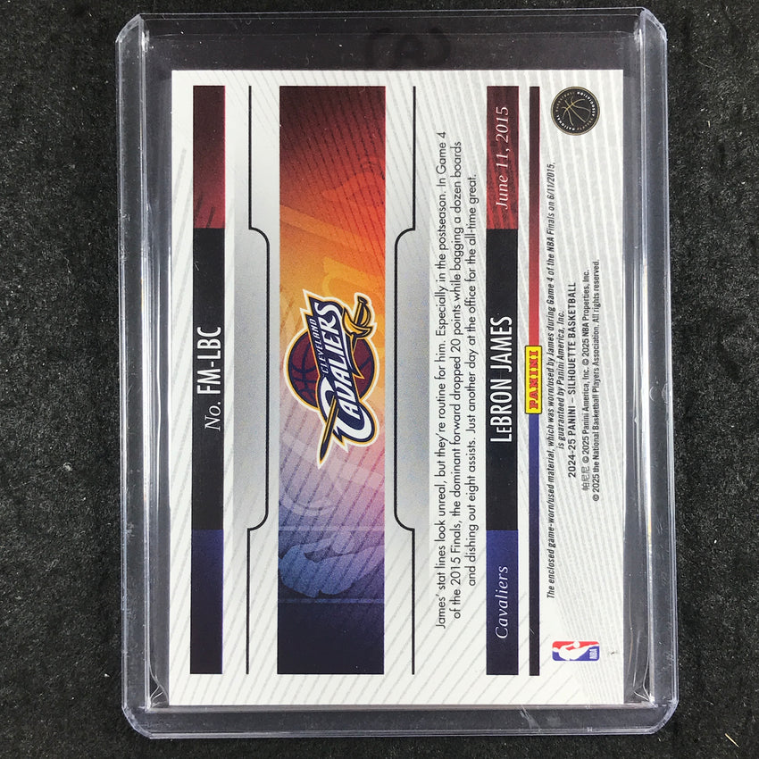 2024-25 Silhouette LEBRON JAMES NBA Finals Memorabilia Jersey Relic #LBC (A)