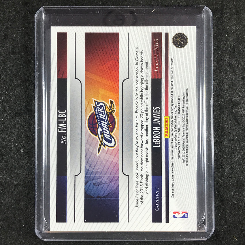 2024-25 Silhouette LEBRON JAMES NBA Finals Memorabilia Jersey Relic #LBC (B)