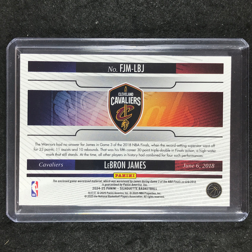 2024-25 Silhouette LEBRON JAMES NBA Finals Jumbo Memorabila Jersey Relic #LBJ