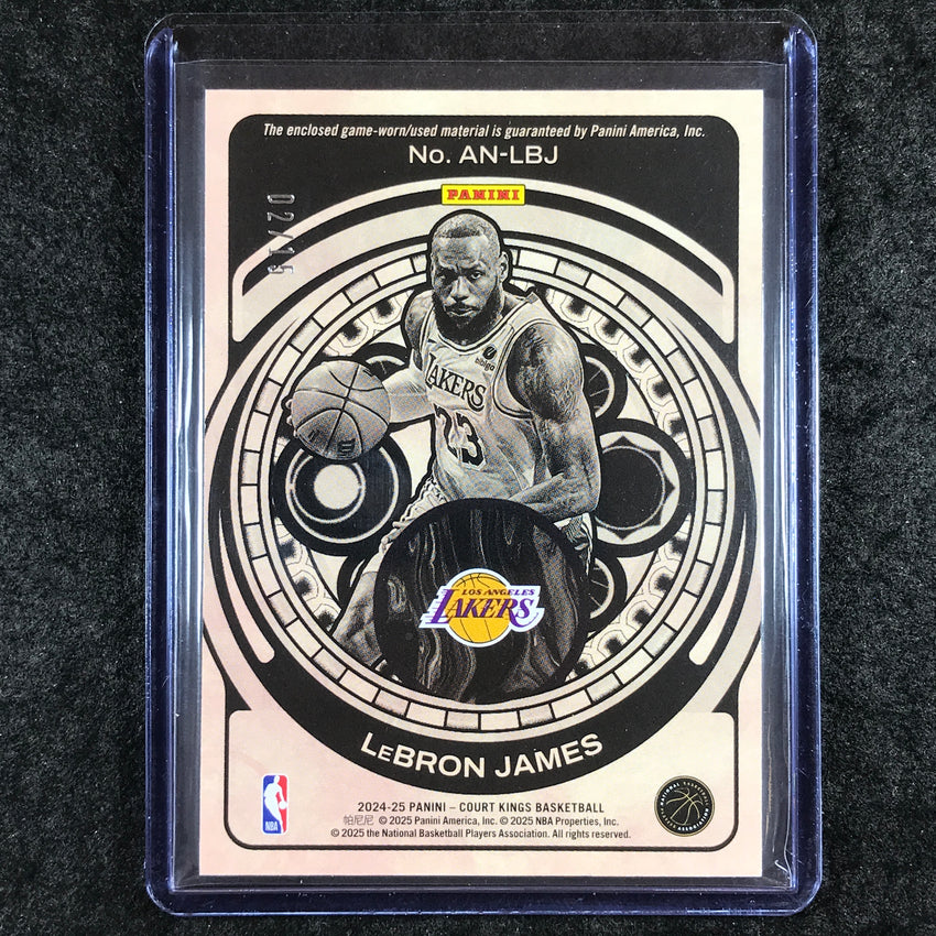 2024-25 Court Kings LEBRON JAMES Art Nouveau Patch Gold 2/15
