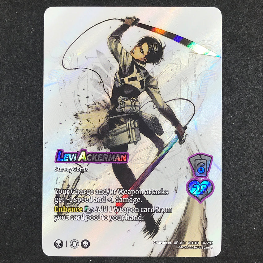 ALTERNATE ART Levi Ackerman - 14/297 -  UR - Universus Attack on Titan (B)