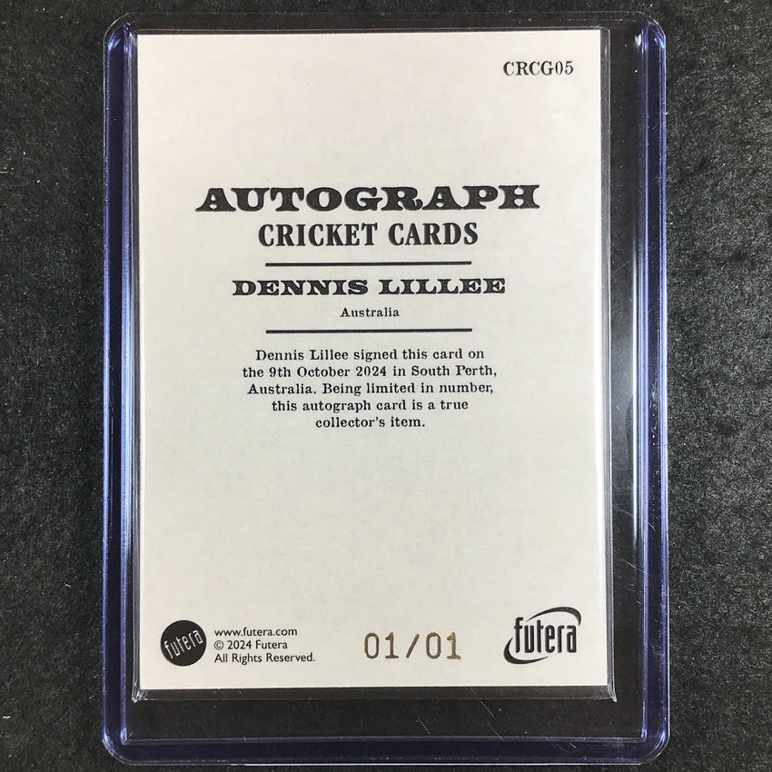 2024 Futera Vintage Cricket DENNIS LILLEE Gold Frame Autograph 1/1 #CRCG05