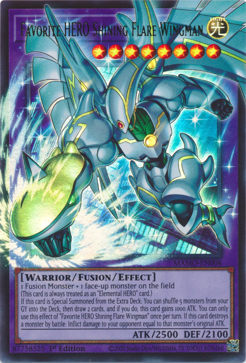 [OVERFRAME] Favorite HERO Shining Flare Wingman - (MAMO-EN004) - Ultra Rare - Magnificent Monsters