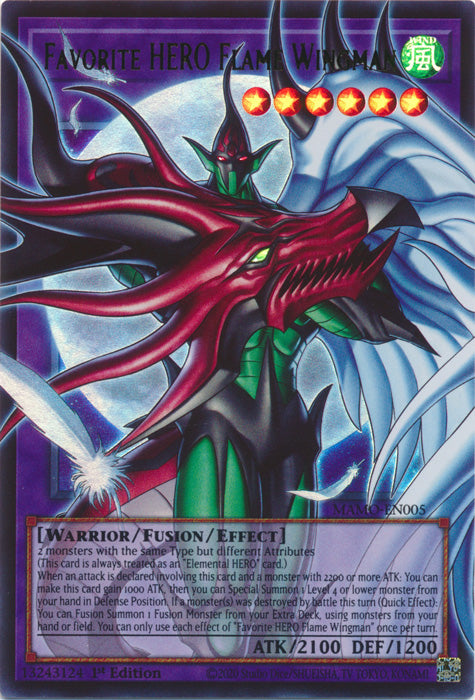 [OVERFRAME] Favorite HERO Flame Wingman - (MAMO-EN005) - Ultra Rare - Magnificent Monsters