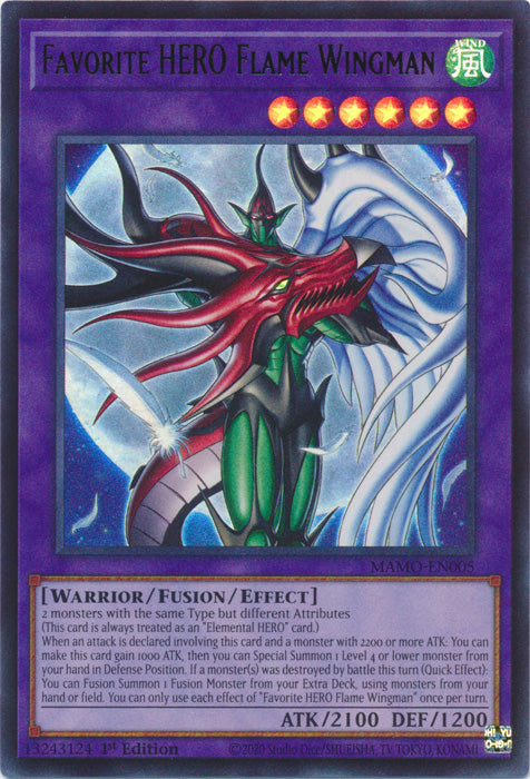 Favorite HERO Flame Wingman - (MAMO-EN005) - Ultra Rare - Magnificent Monsters