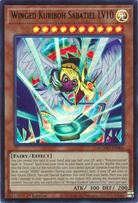 Winged Kuriboh Sabatiel LV10 - (MAMO-EN006) - Ultra Rare - Magnificent Monsters