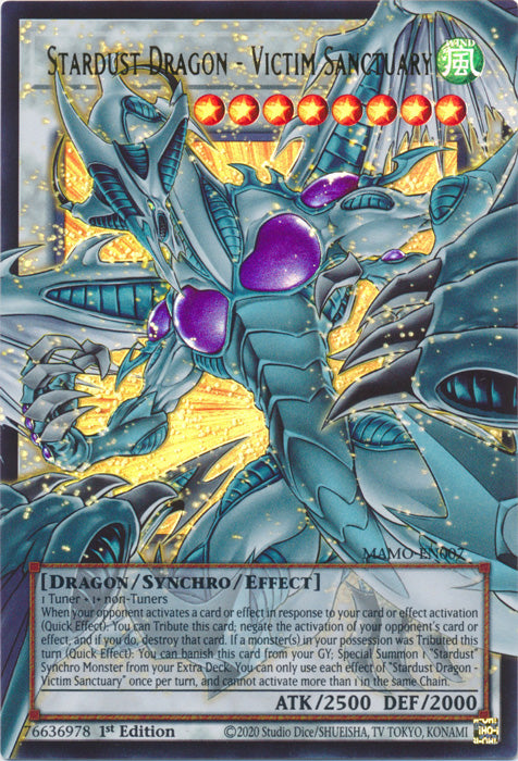 [OVERFRAME] Stardust Dragon - Victim Sanctuary - (MAMO-EN007) - Ultra Rare - Magnificent Monsters
