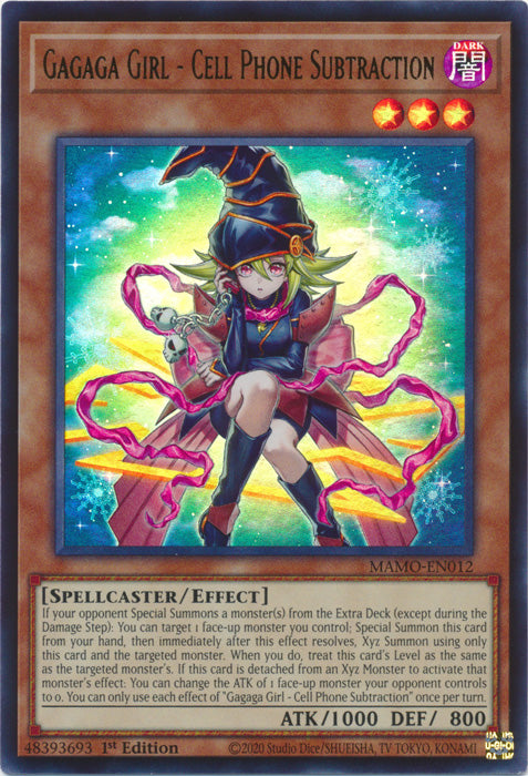 Gagaga Girl - Cell Phone Subtraction - (MAMO-EN012) - Ultra Rare - Magnificent Monsters