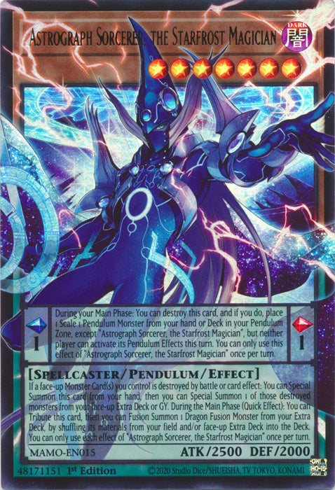 [OVERFRAME] Astrograph Sorcerer, the Starfrost Magician - (MAMO-EN015) - Ultra Rare - Magnificent Monsters