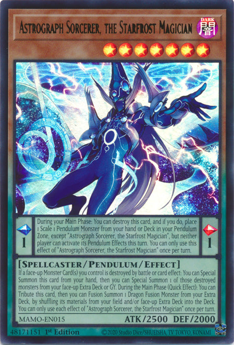 Astrograph Sorcerer, the Starfrost Magician - (MAMO-EN015) - Ultra Rare - Magnificent Monsters