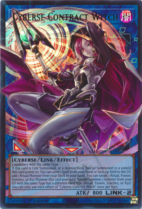 [OVERFRAME] Cyberse Contract Witch - (MAMO-EN018) - Ultra Rare - Magnificent Monsters