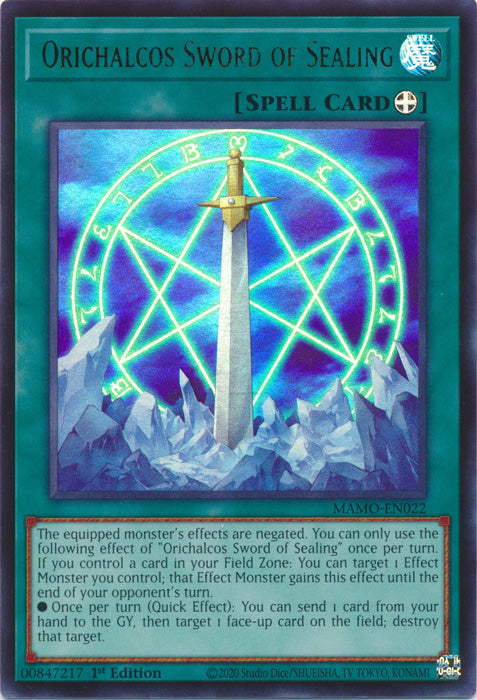 Orichalcos Sword of Sealing - (MAMO-EN022) - Ultra Rare - Magnificent Monsters