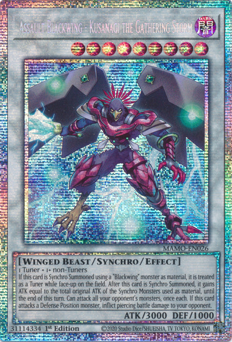 Assault Blackwing - Kusanagi the Gathering Storm  - (MAMO-EN026) - Starlight Rare - Magnificent Monsters