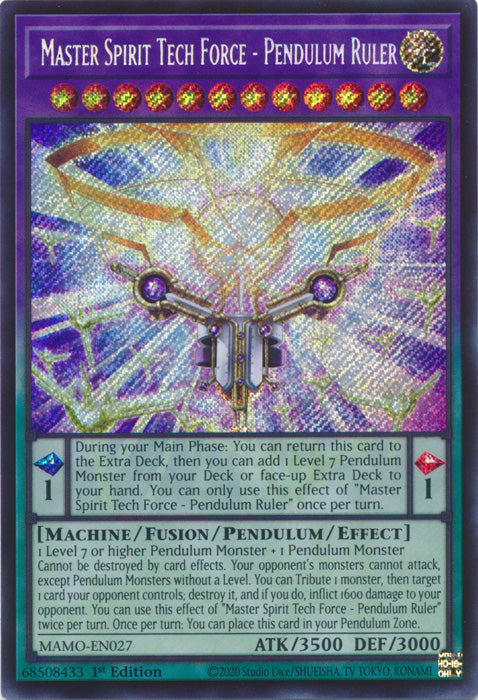 Master Spirit Tech Force - Pendulum Ruler   - (MAMO-EN027) - Secret Rare - Magnificent Monsters