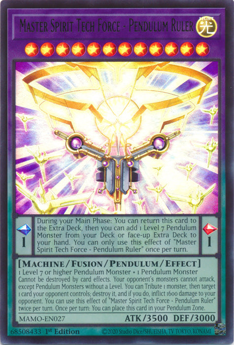 Master Spirit Tech Force - Pendulum Ruler - (MAMO-EN027) - Ultra Rare - Magnificent Monsters