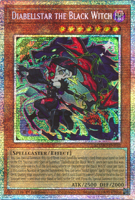 Diabellstar the Black Witch  - (MAMO-EN032) - Starlight Rare - Magnificent Monsters