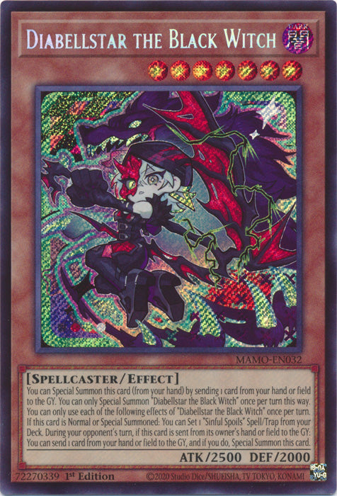 Diabellstar the Black Witch  - (MAMO-EN032) - Secret Rare - Magnificent Monsters